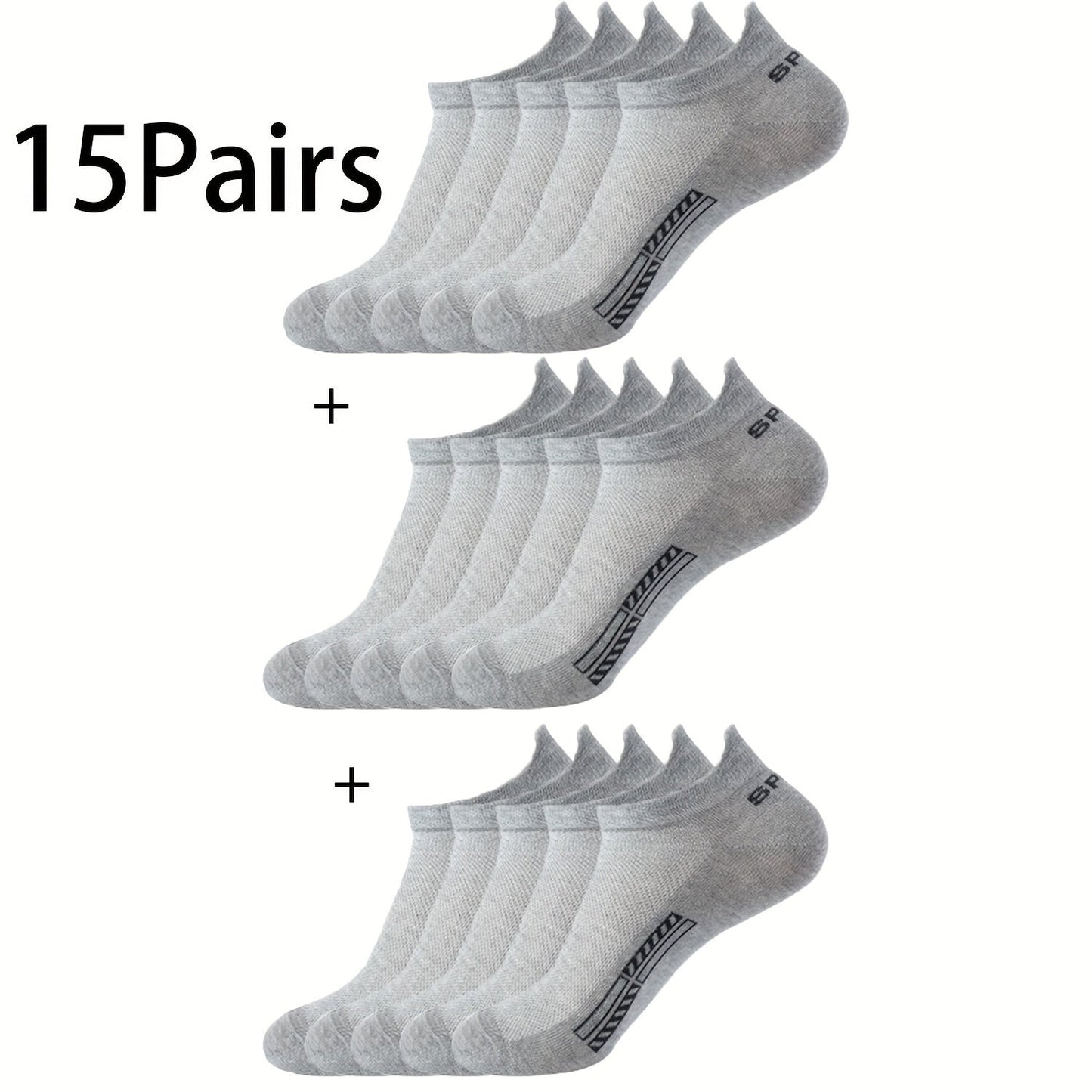 10-pack Låga Sportstrumpor – Unisex & Andas