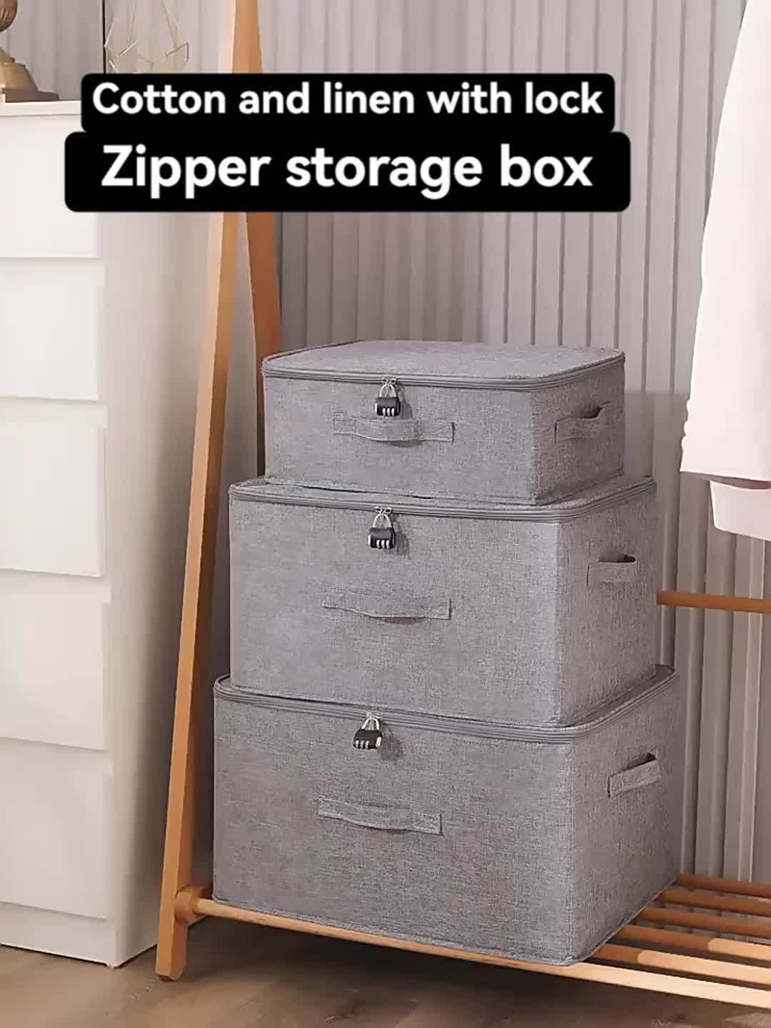 TygBox™ – Vikbar Förvaringslåda med Lock (2-pack)
