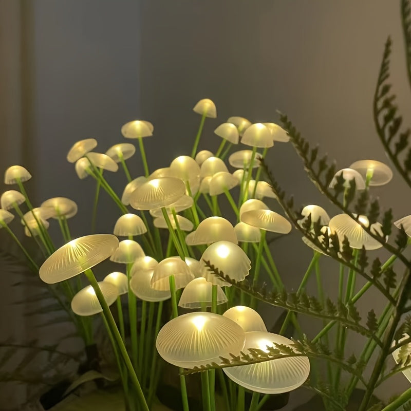 SvamplampaSol™ – Solcellslampa med 6 LED för Trädgård