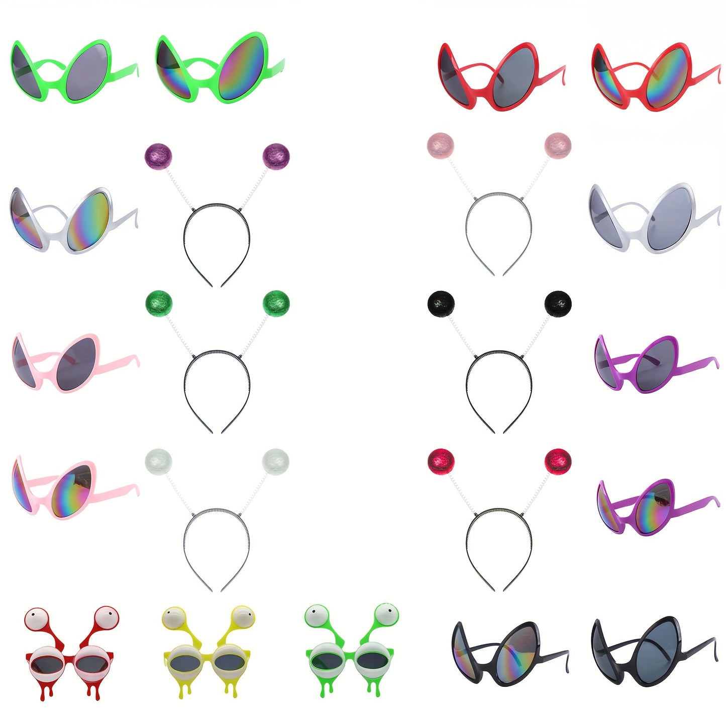 Alien partyset – glasögon & antenner 21-delar