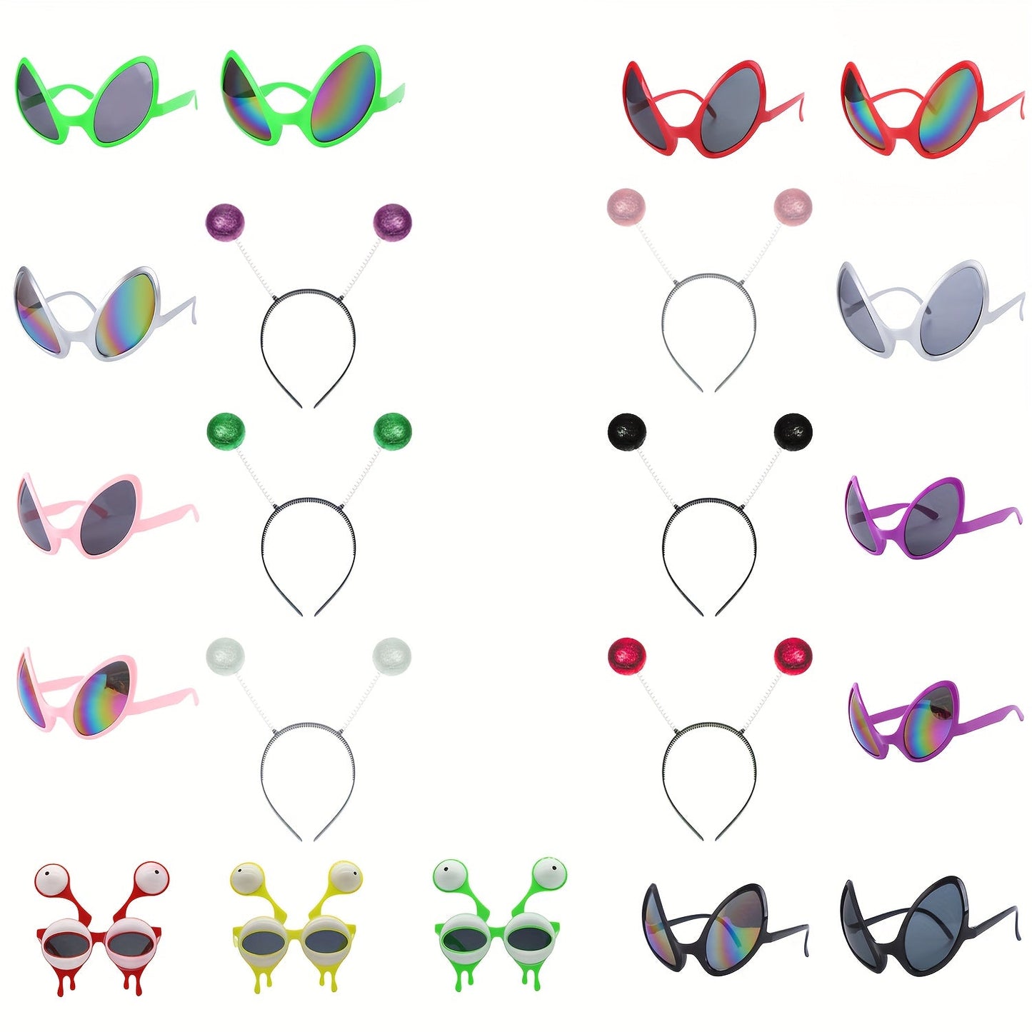 Alien partyset – glasögon & antenner 21-delar