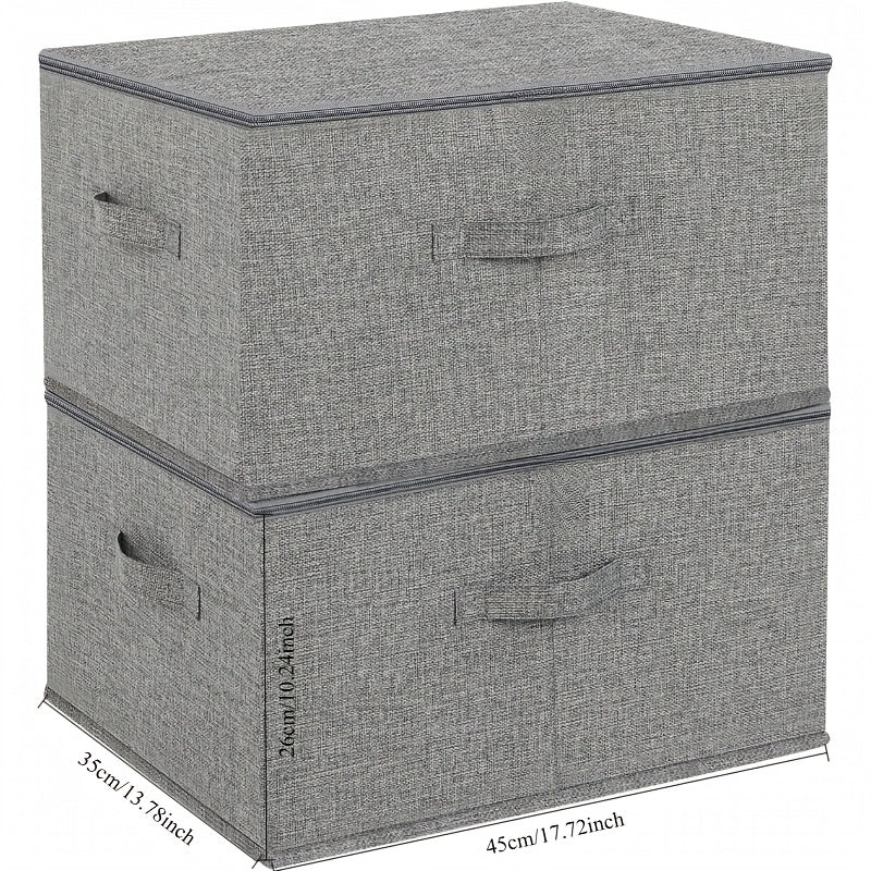 TygBox™ – Vikbar Förvaringslåda med Lock (2-pack)