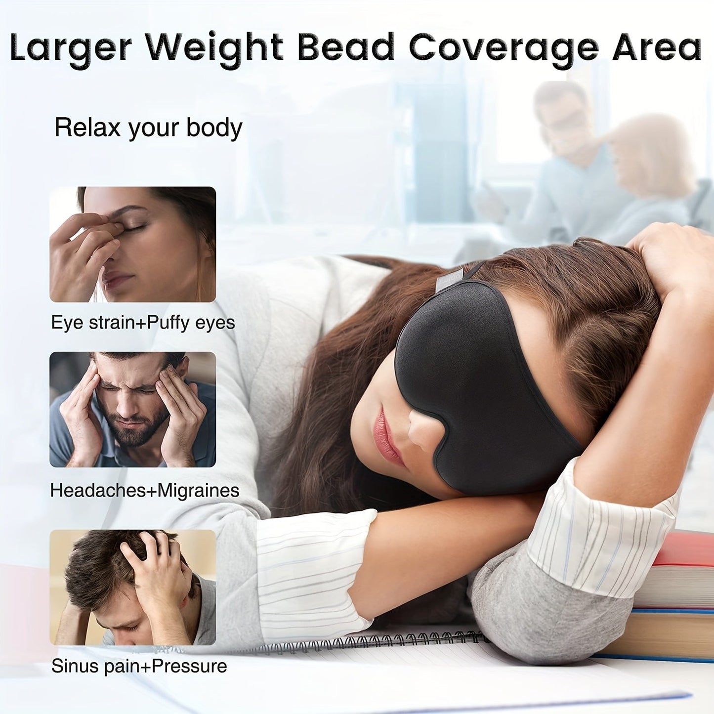 TyngdSov™ – 3D Sovmask med Justerbar Rem