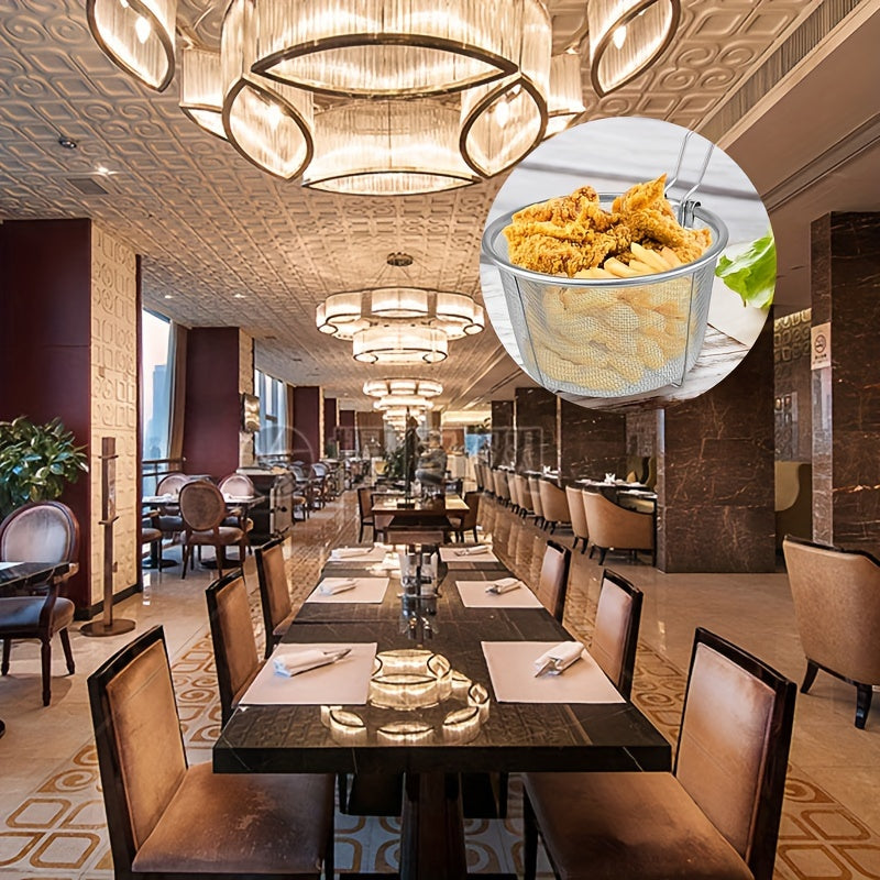 FritösKorg™ – Rostfri Ströksil med Handtag