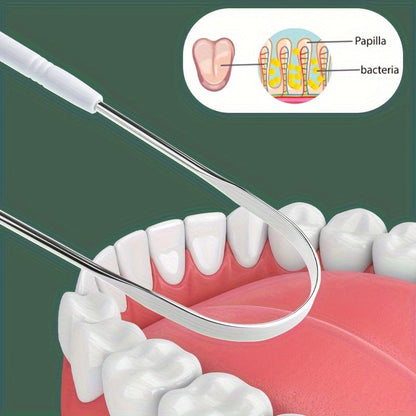 Tongue Scraper™ – Ruostumattomasta teräksestä valmistettu kielikaavin raikkaaseen hengitykseen