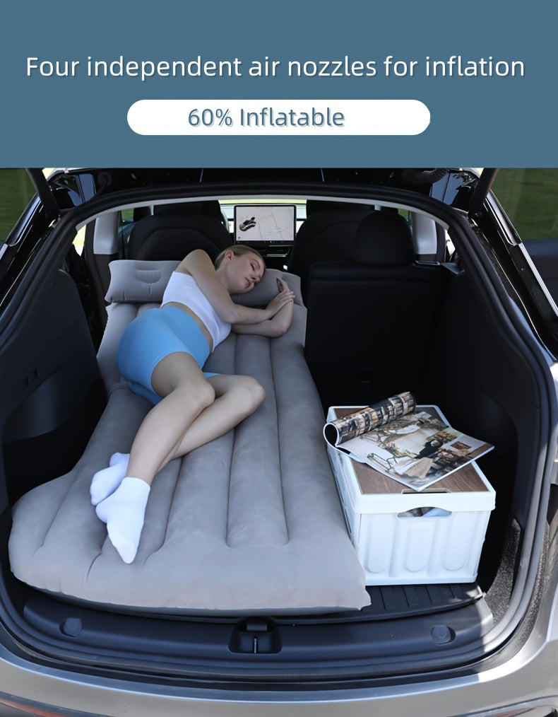 Uppblåsbar Bilmadrass – Resesäng med Kuddar för Camping & Bil