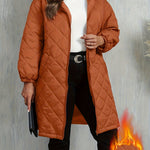 Quiltad jacka dam – elegant lila med huva & dragkedja