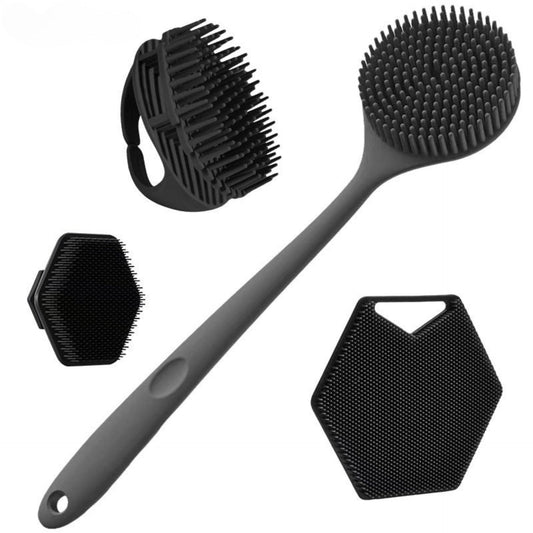 4-Pack Silikon Kroppsborstar, Handtag, Mjuk