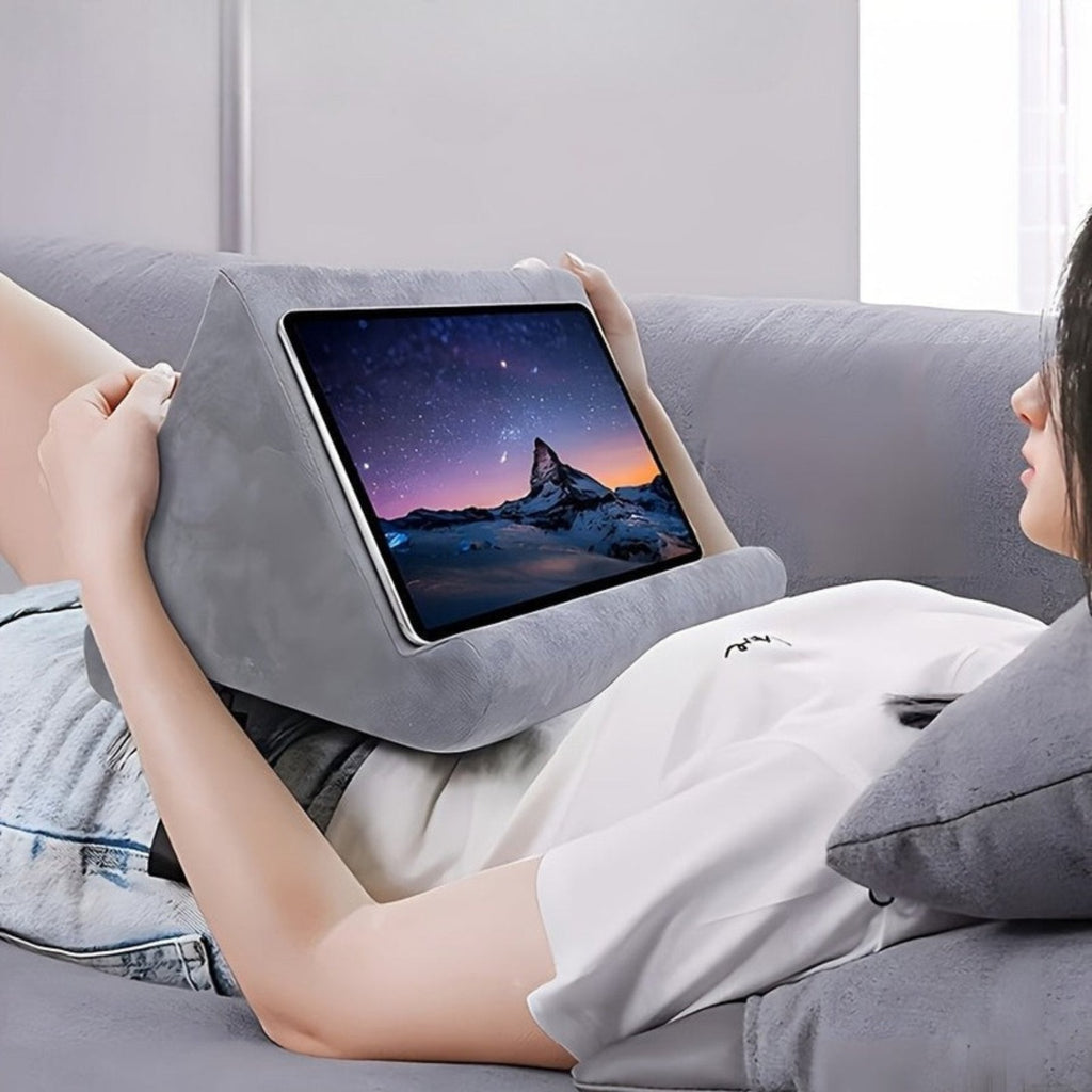 Mjuk Tabletkudde – Bekväm Hållare för Surfplatta & Bok
