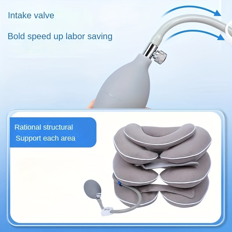 NeckEase™ – Justerbar Uppblåsbar Nackkudde