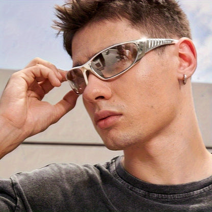 Retro glasögon herr – bred båge & metallic