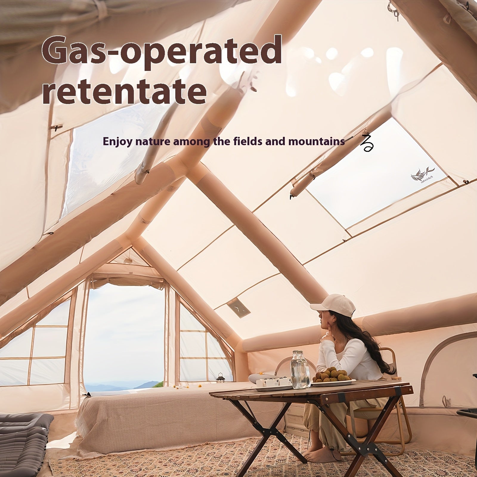 Uppblåsbart tält 8–10 personer – 4-säsongs glampingtält