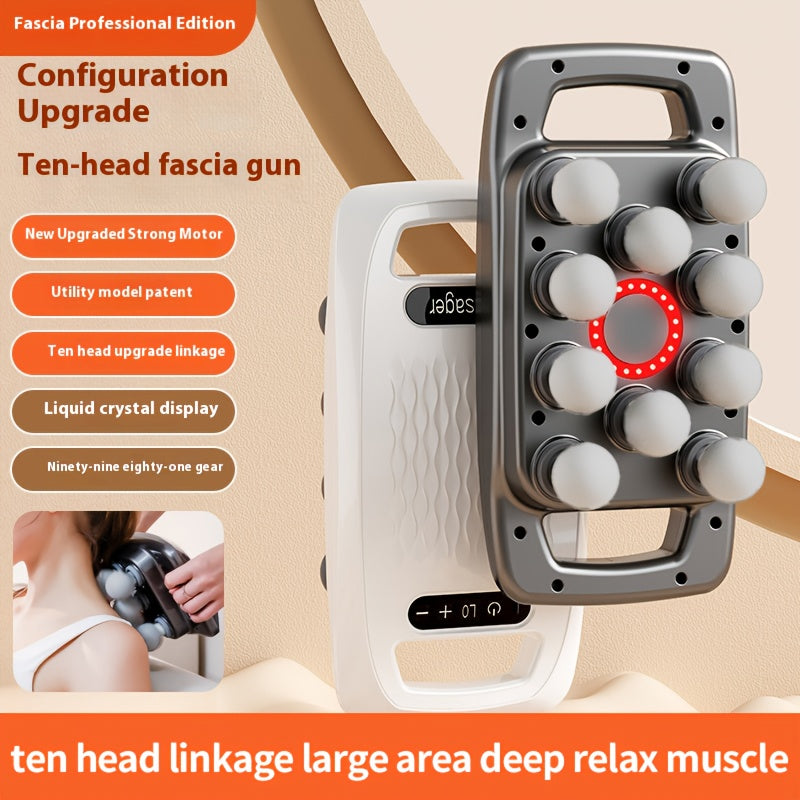 MassagePistolen™ – Kraftfull Massagepistol med 10 Munstycken