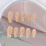 GoldenBurst™ – Lyxiga Guldnaglar med Stjärndesign (10-pack)