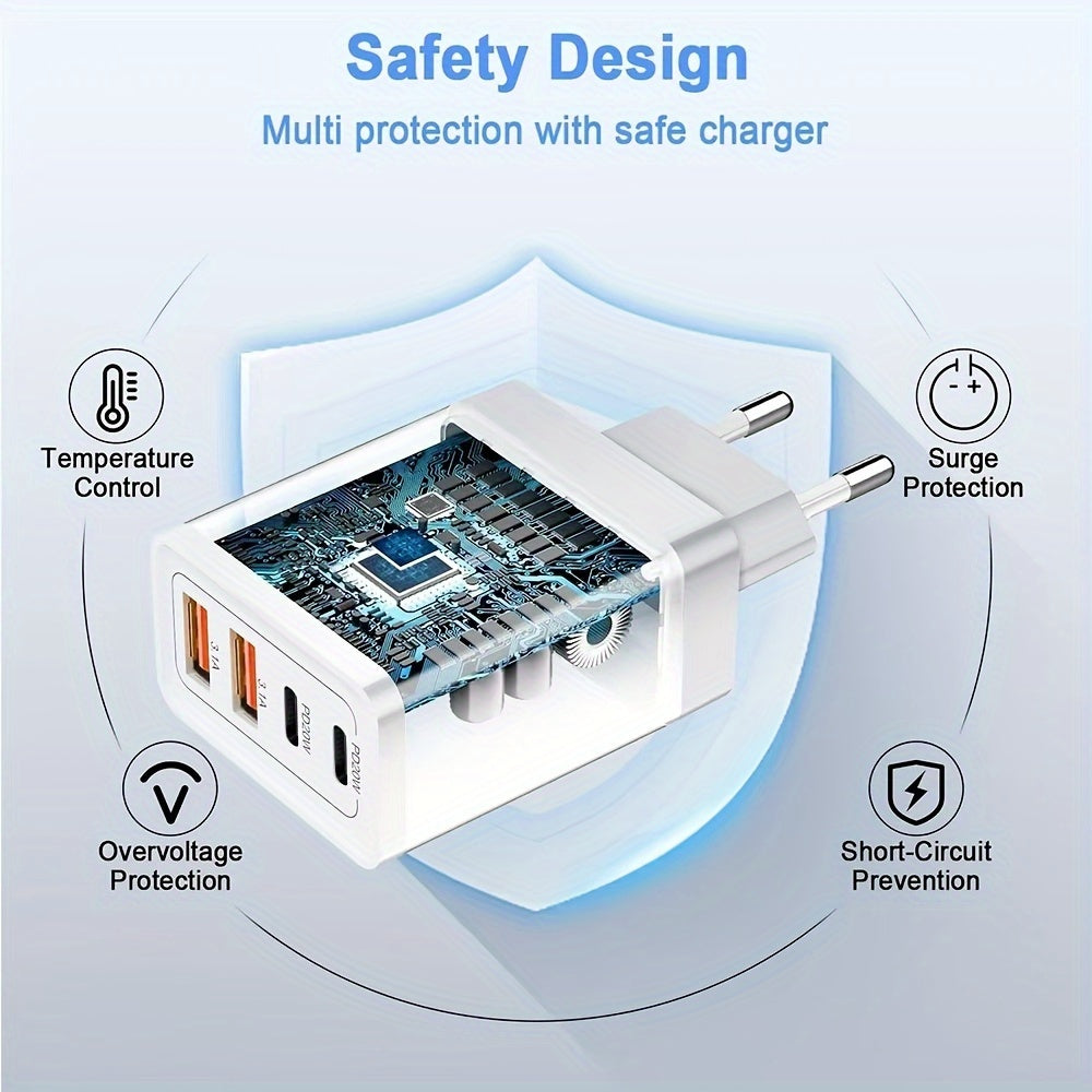 USB-C Snabbladdare – Dubbelport Laddare för iPhone & Android