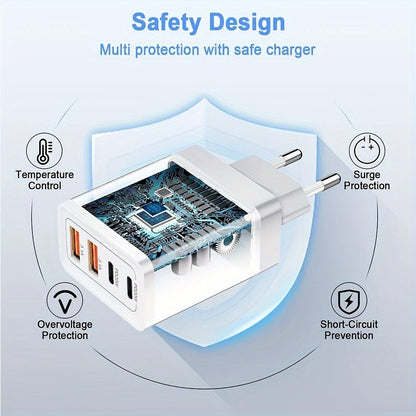 USB-C Snabbladdare – Dubbelport Laddare för iPhone & Android