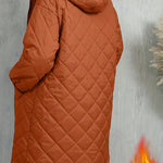 Quiltad jacka dam – elegant lila med huva & dragkedja