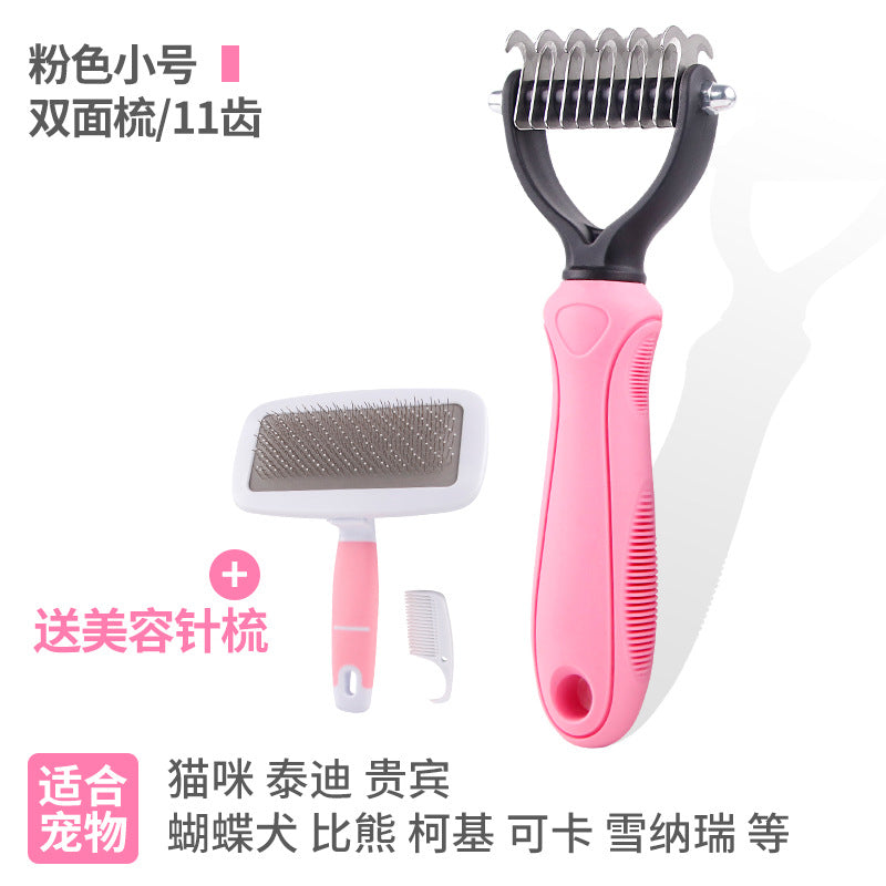 Pelsbørste for hunder og katter – Kam for utfloking og pelspleie