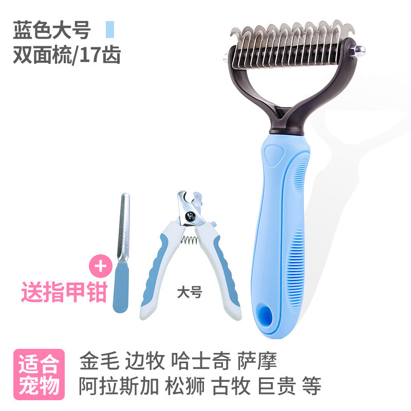 Pelsbørste for hunder og katter – Kam for utfloking og pelspleie