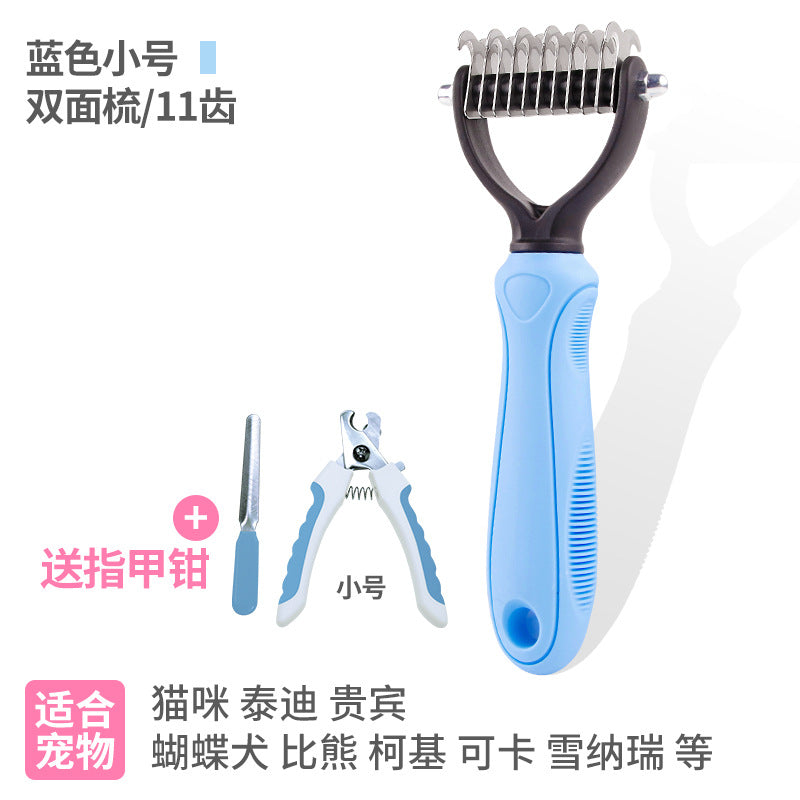 Pelsbørste for hunder og katter – Kam for utfloking og pelspleie