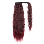 Lång Lockig Hästsvans – Fästes med Kardborreband, Naturligt Utseende