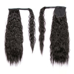 Lång Lockig Hästsvans – Fästes med Kardborreband, Naturligt Utseende