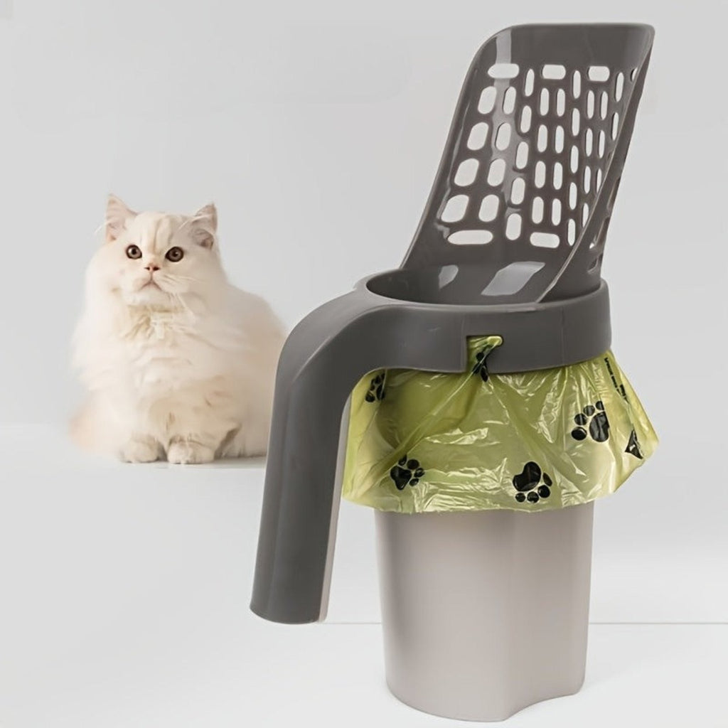 Stor Kapacitet Kattlådeskopa med Stativ, Plast