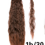 Lång Lockig Hästsvans – Fästes med Kardborreband, Naturligt Utseende