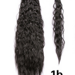 Lång Lockig Hästsvans – Fästes med Kardborreband, Naturligt Utseende