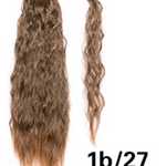 Lång Lockig Hästsvans – Fästes med Kardborreband, Naturligt Utseende