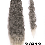 Lång Lockig Hästsvans – Fästes med Kardborreband, Naturligt Utseende