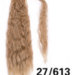 Lång Lockig Hästsvans – Fästes med Kardborreband, Naturligt Utseende