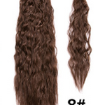 Lång Lockig Hästsvans – Fästes med Kardborreband, Naturligt Utseende