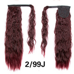 Lång Lockig Hästsvans – Fästes med Kardborreband, Naturligt Utseende