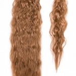 Lång Lockig Hästsvans – Fästes med Kardborreband, Naturligt Utseende