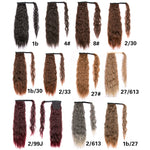 Lång Lockig Hästsvans – Fästes med Kardborreband, Naturligt Utseende