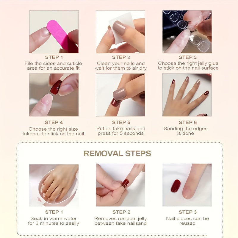 Handmålade 3D Nageldekorer (10-pack)