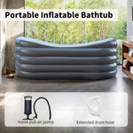 Uppblåsbar badbalja PVC – portabel hopfällbar badtunna för hemmet