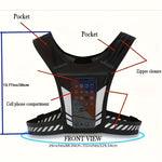 LättRyggsäck™ – Svart Löp-/Cykelryggsäck med Fickor