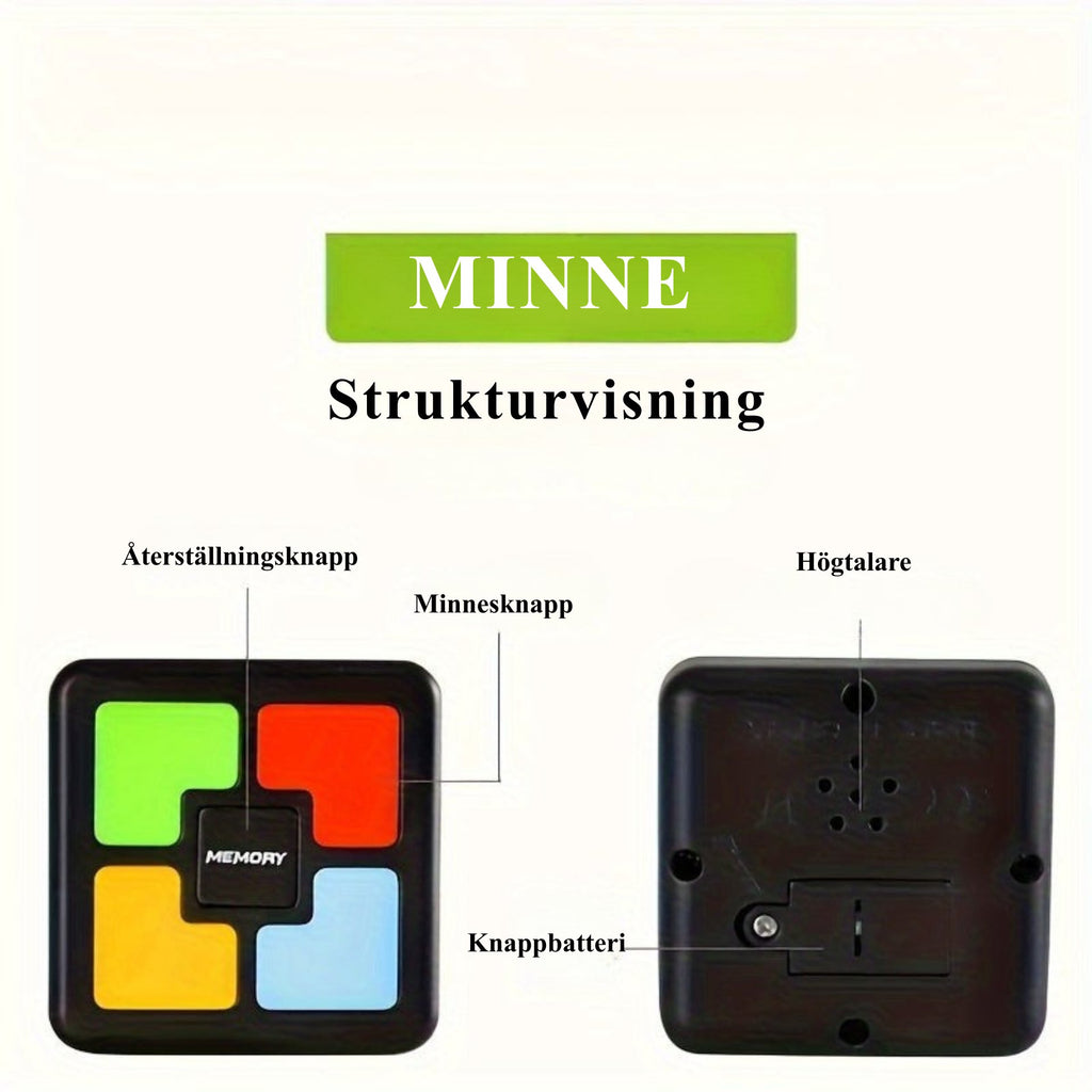 Muistipeli™ – Kädessä pidettävä ääni- ja valopeli