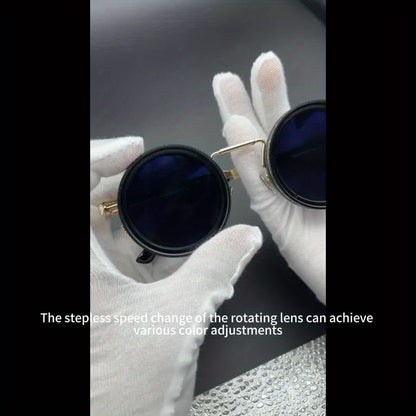 Moderna Justerbara Glasögon med Ljus, Retro Punkstil