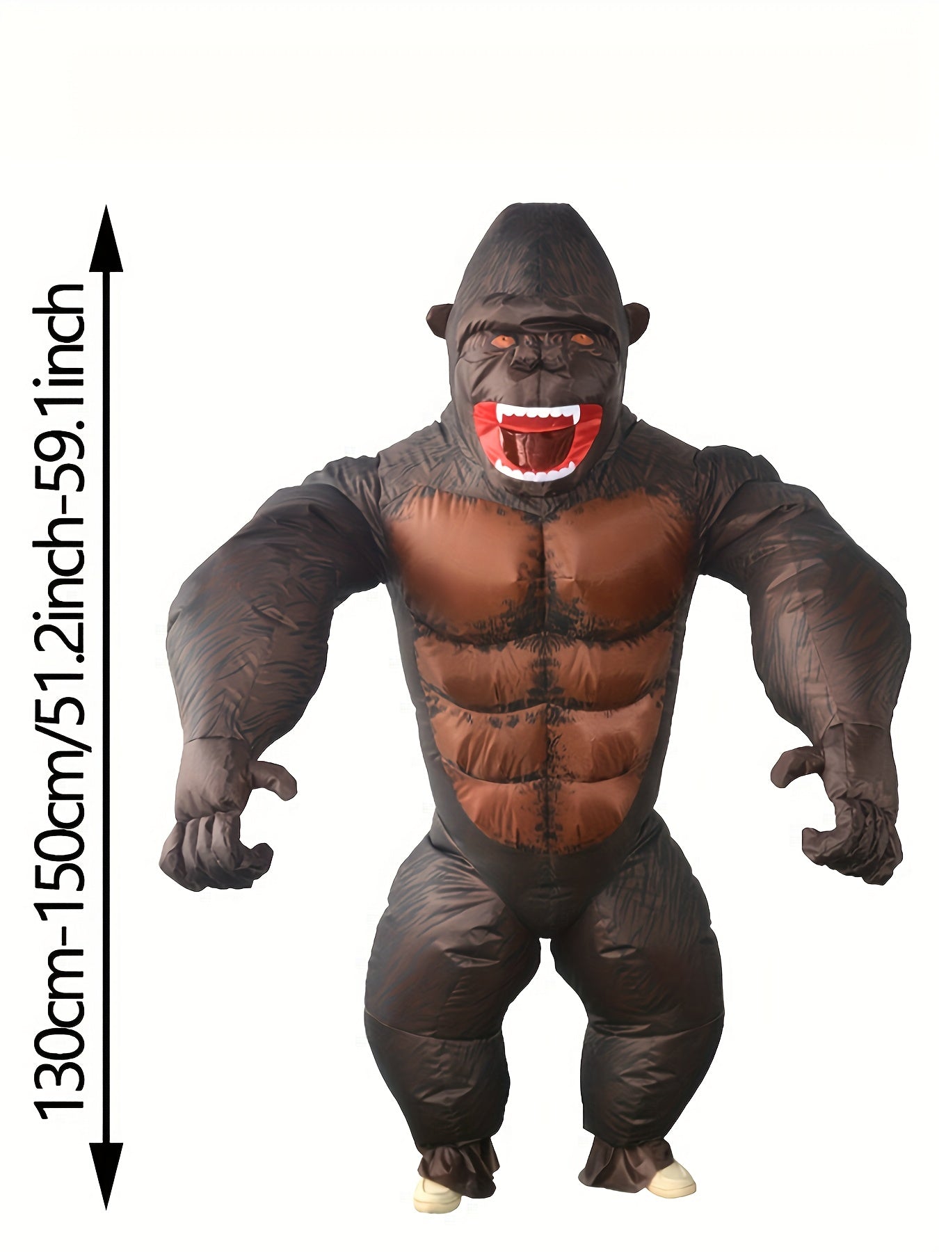 Uppblåsbar Gorilla Maskeraddräkt för Vuxna