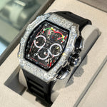 Klocka Kristoffer (automatisk herrklocka i vinfat-design med datum & vattenskydd)