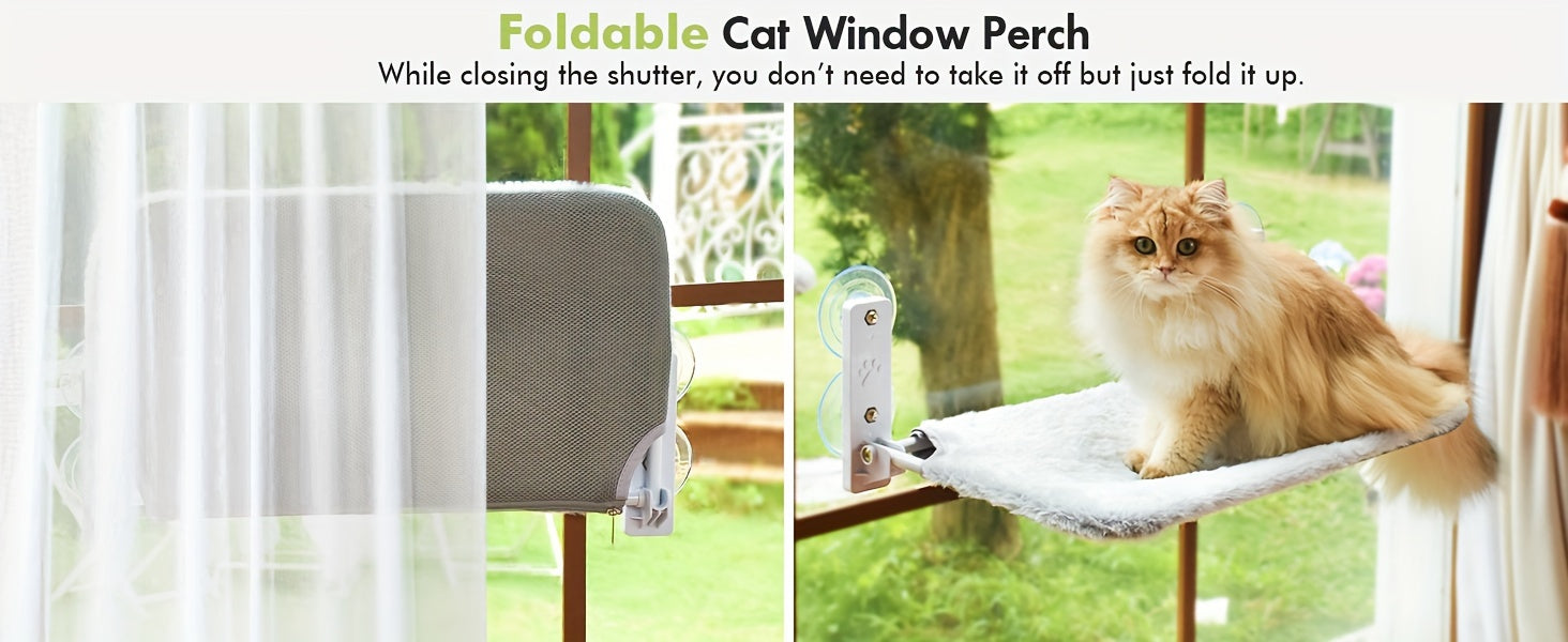 Fönsterhängmatta™ – Fällbar Kattbädd med Sugkoppar