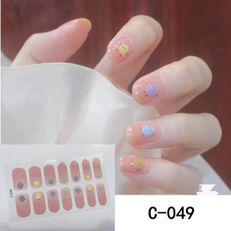 Nageldekaler med Blommor & Glitter