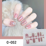 Nageldekaler med Blommor & Glitter