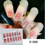 Nageldekaler med Blommor & Glitter