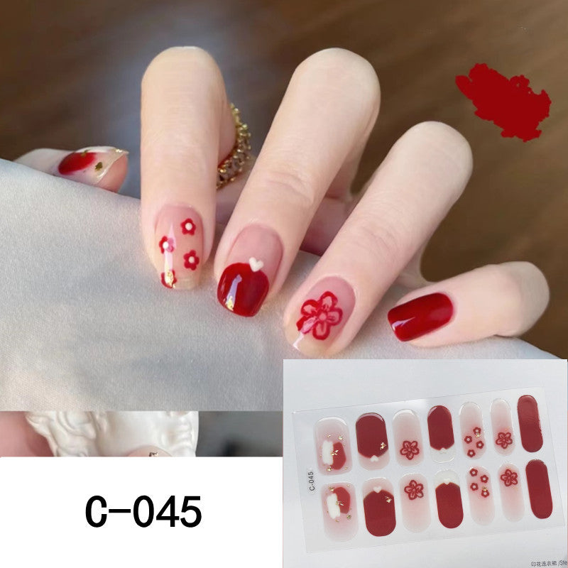 Nageldekaler med Blommor & Glitter