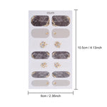 Nageldekaler med Blommor & Glitter