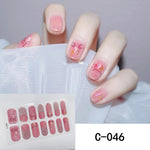 Nageldekaler med Blommor & Glitter